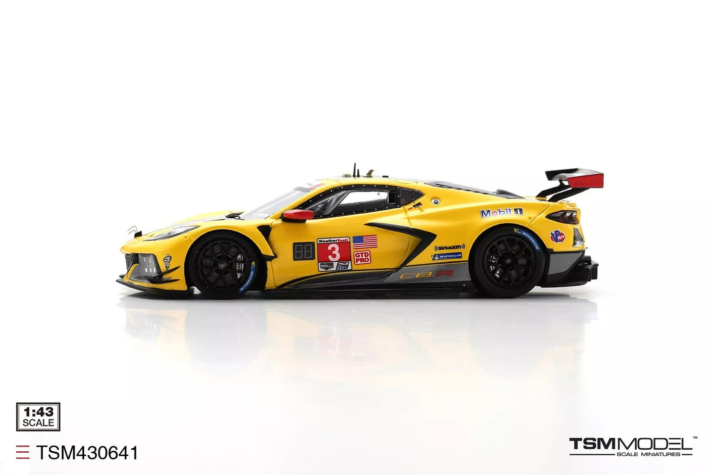 TRUESCALE MINIATURES CHEVROLET CORVETTE C8.R NO.3 CORVETTE RACING 2022 IMSA SEBRING 12 HRS GTD PRO WINNER