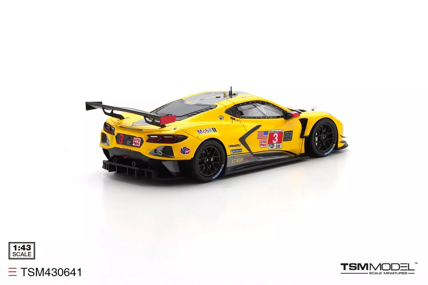 TRUESCALE MINIATURES CHEVROLET CORVETTE C8.R NO.3 CORVETTE RACING 2022 IMSA SEBRING 12 HRS GTD PRO WINNER