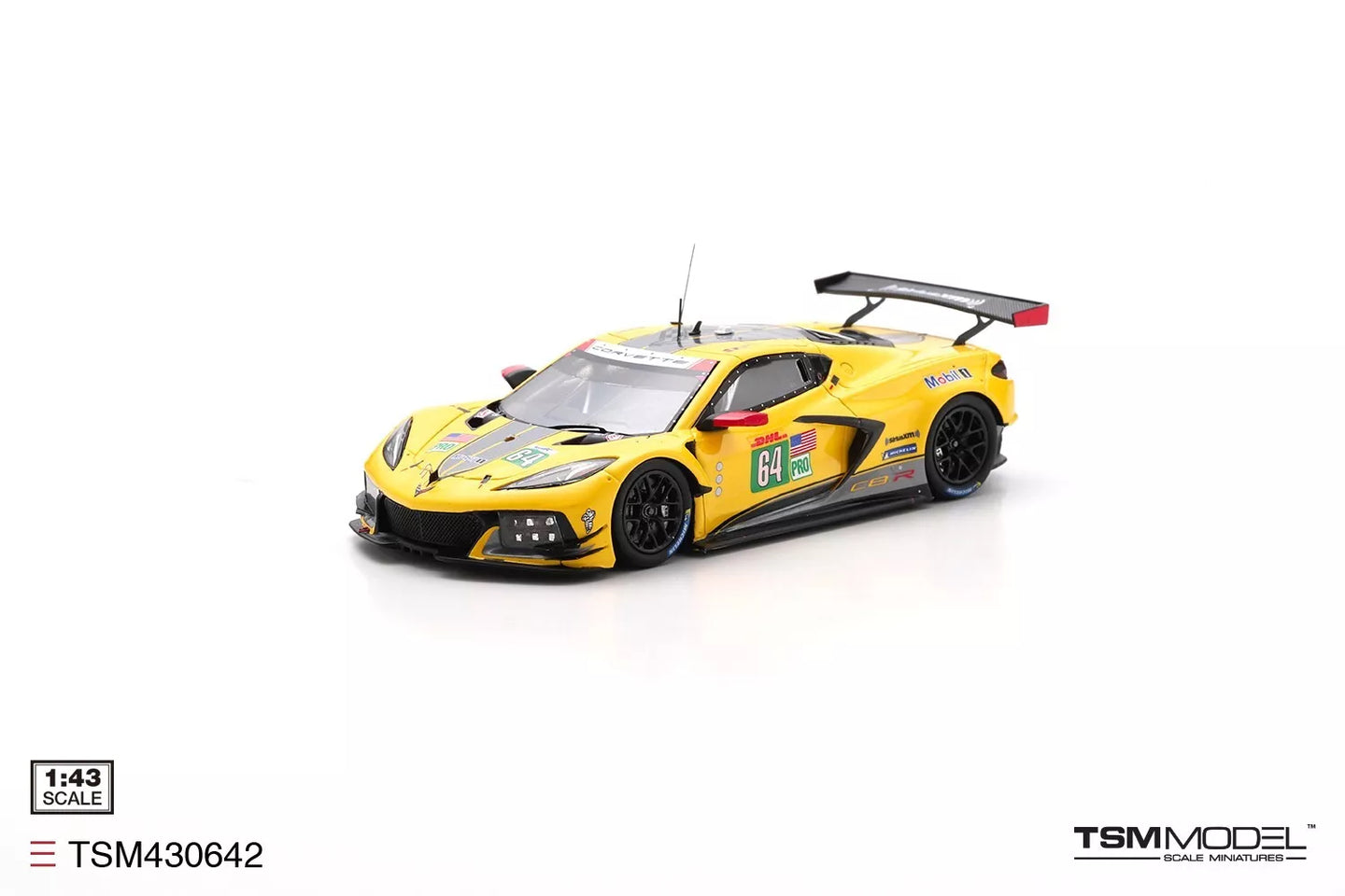TRUESCALE MINIATURES CHEVROLET CORVETTE C8.R NO.64 CORVETTE RACING 2022 WEC SEBRING 1000 MILES GTE PRO 2ND PLACE