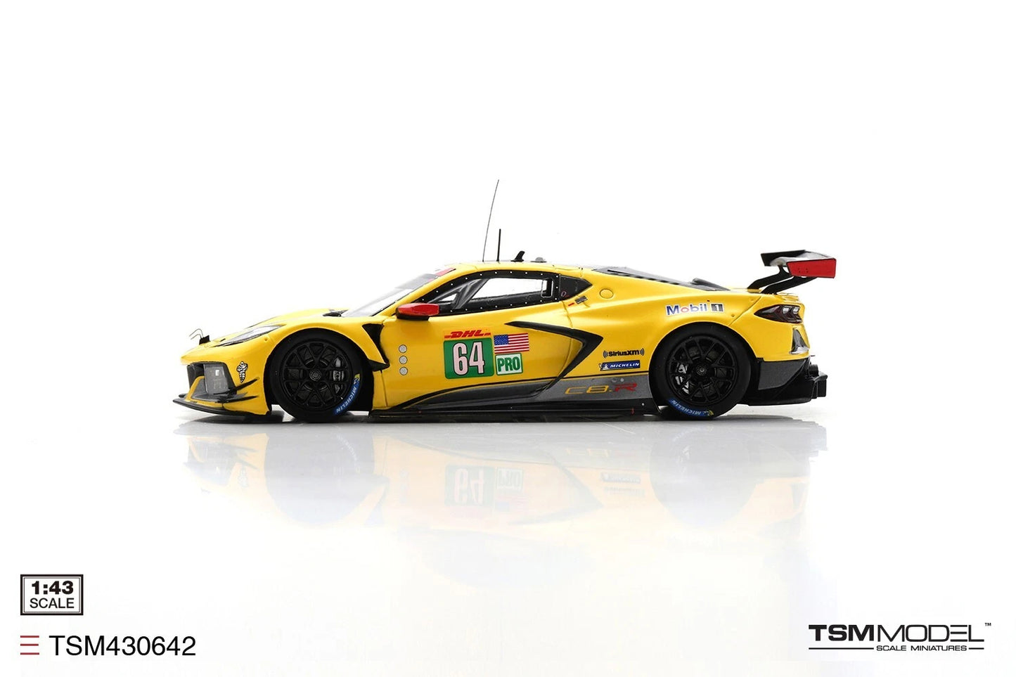 TRUESCALE MINIATURES CHEVROLET CORVETTE C8.R NO.64 CORVETTE RACING 2022 WEC SEBRING 1000 MILES GTE PRO 2ND PLACE