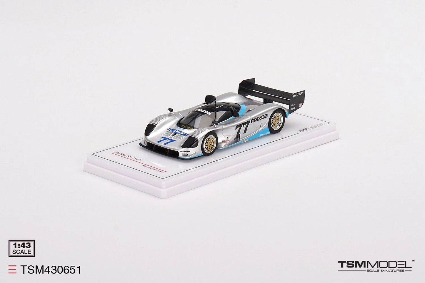 TRUESCALE MINIATURES MAZDA RX-792P NO.77 MAZDA MOTORSPORTS 1992 WATKINS GLEN 2ND PLACE