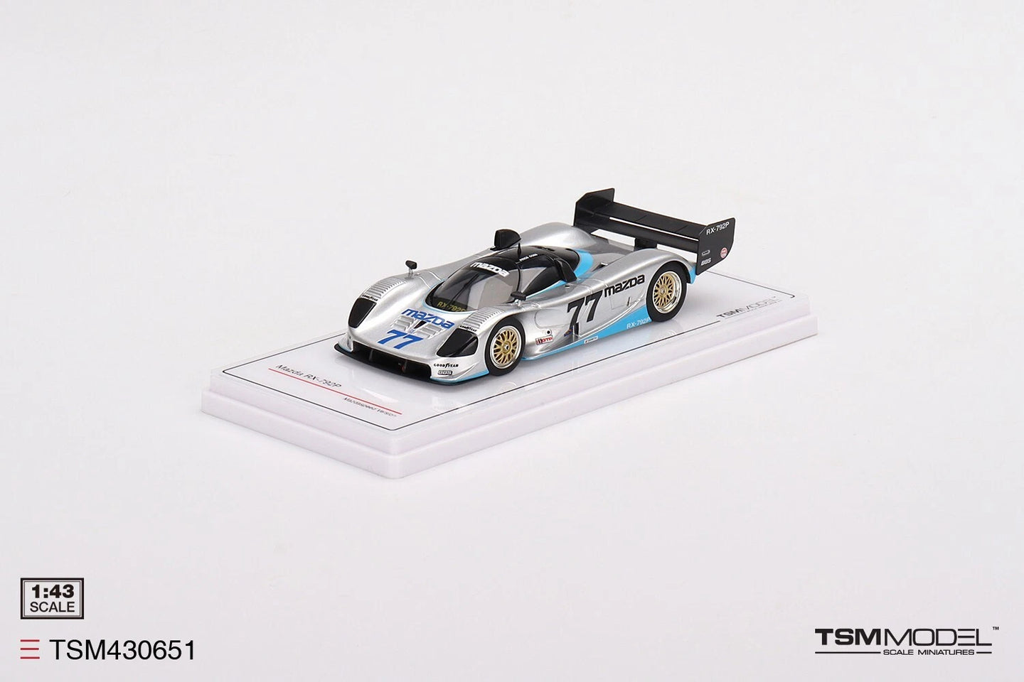 TRUESCALE MINIATURES MAZDA RX-792P NO.77 MAZDA MOTORSPORTS 1992 WATKINS GLEN 2ND PLACE