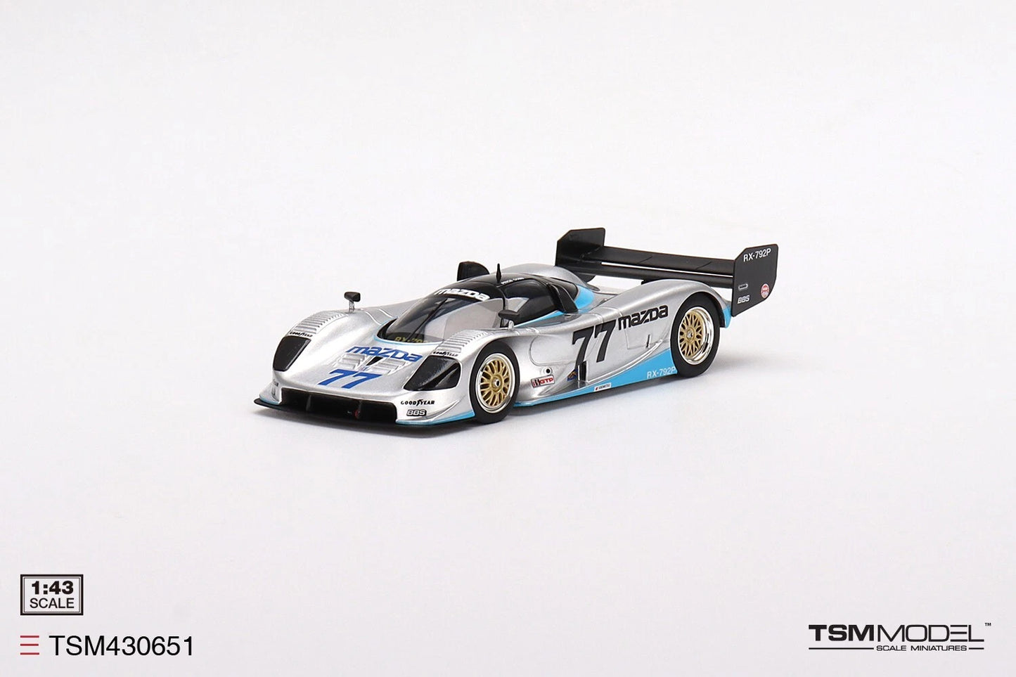 TRUESCALE MINIATURES MAZDA RX-792P NO.77 MAZDA MOTORSPORTS 1992 WATKINS GLEN 2ND PLACE