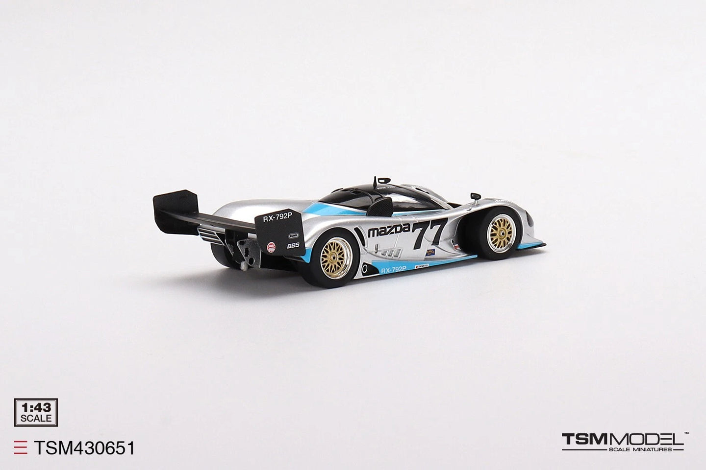 TRUESCALE MINIATURES MAZDA RX-792P NO.77 MAZDA MOTORSPORTS 1992 WATKINS GLEN 2ND PLACE