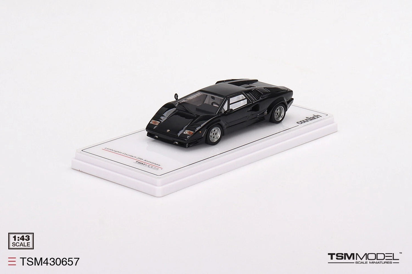 TRUESCALE MINIATURES LAMBORGHINI COUNTACH 25TH ANNIVERSARY BLACK