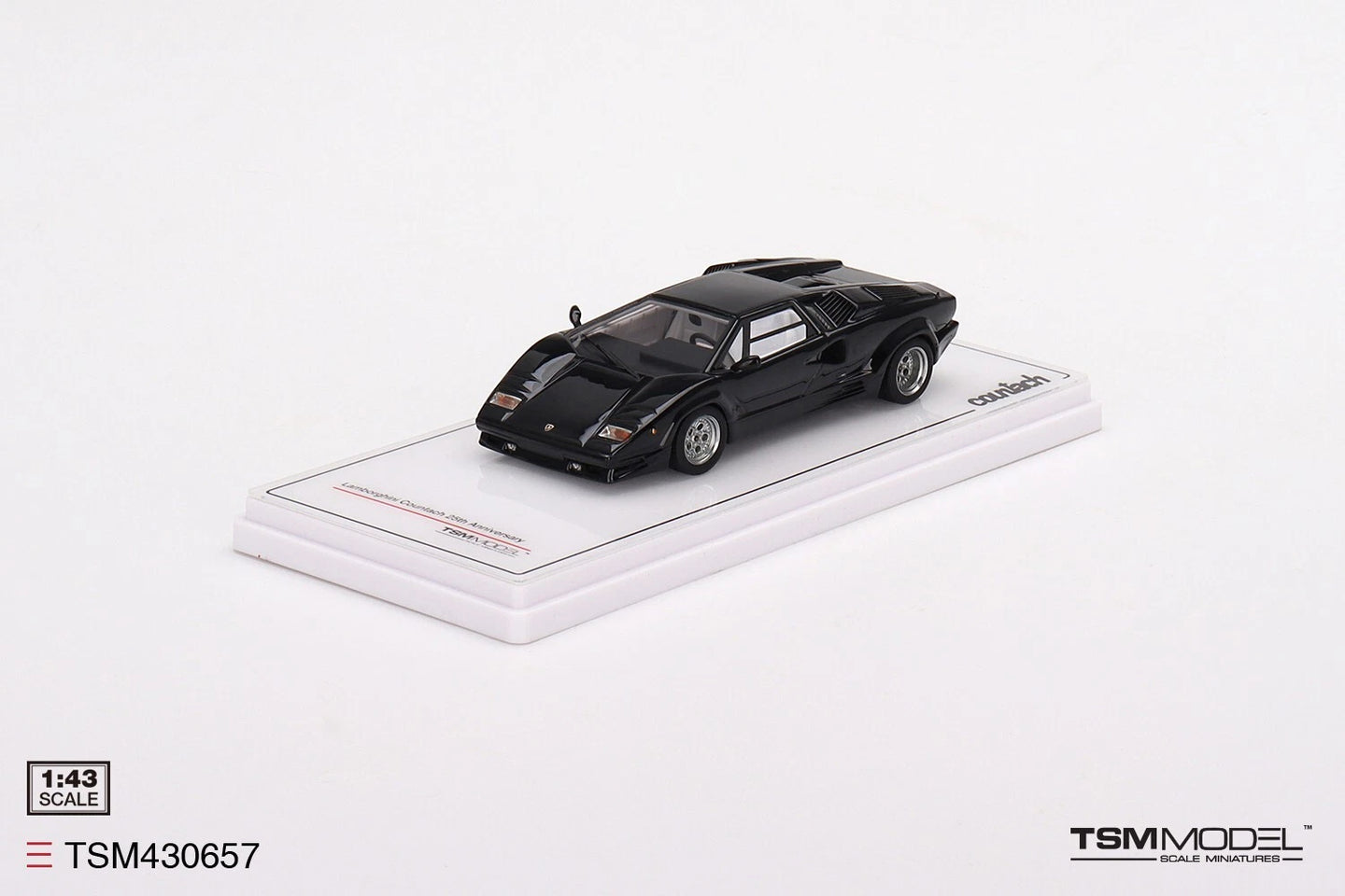 TRUESCALE MINIATURES LAMBORGHINI COUNTACH 25TH ANNIVERSARY BLACK