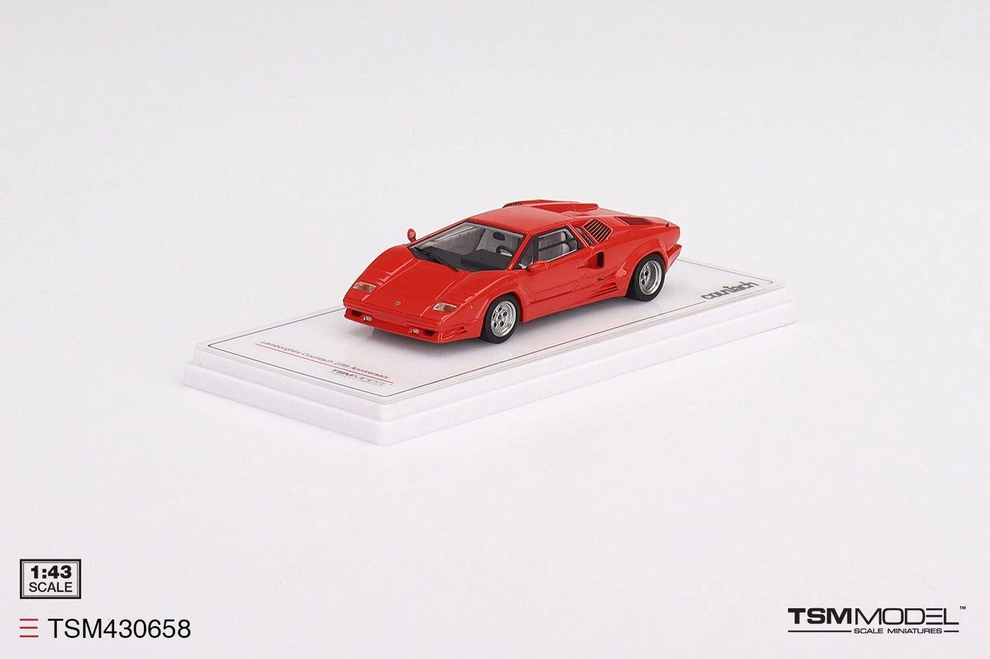 TRUESCALE MINIATURES LAMBORGHINI COUNTACH 25TH ANNIVERSARY ROSSO