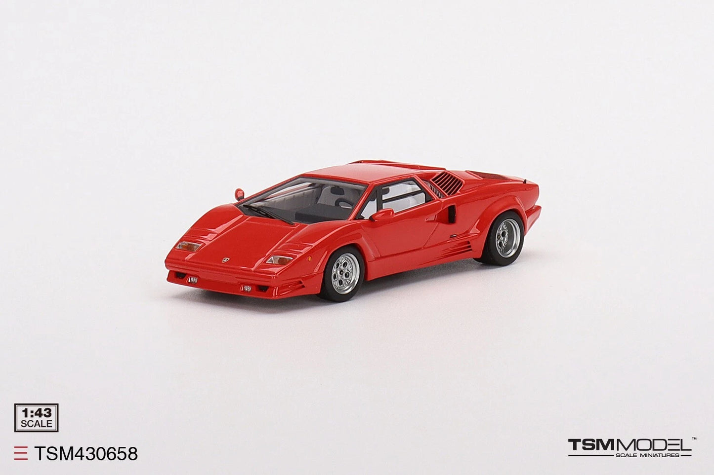 TRUESCALE MINIATURES LAMBORGHINI COUNTACH 25TH ANNIVERSARY ROSSO