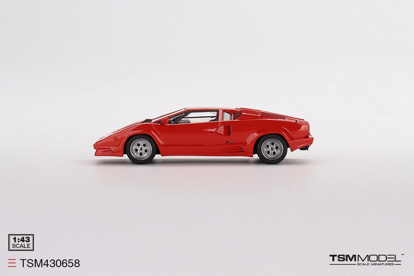 TRUESCALE MINIATURES LAMBORGHINI COUNTACH 25TH ANNIVERSARY ROSSO