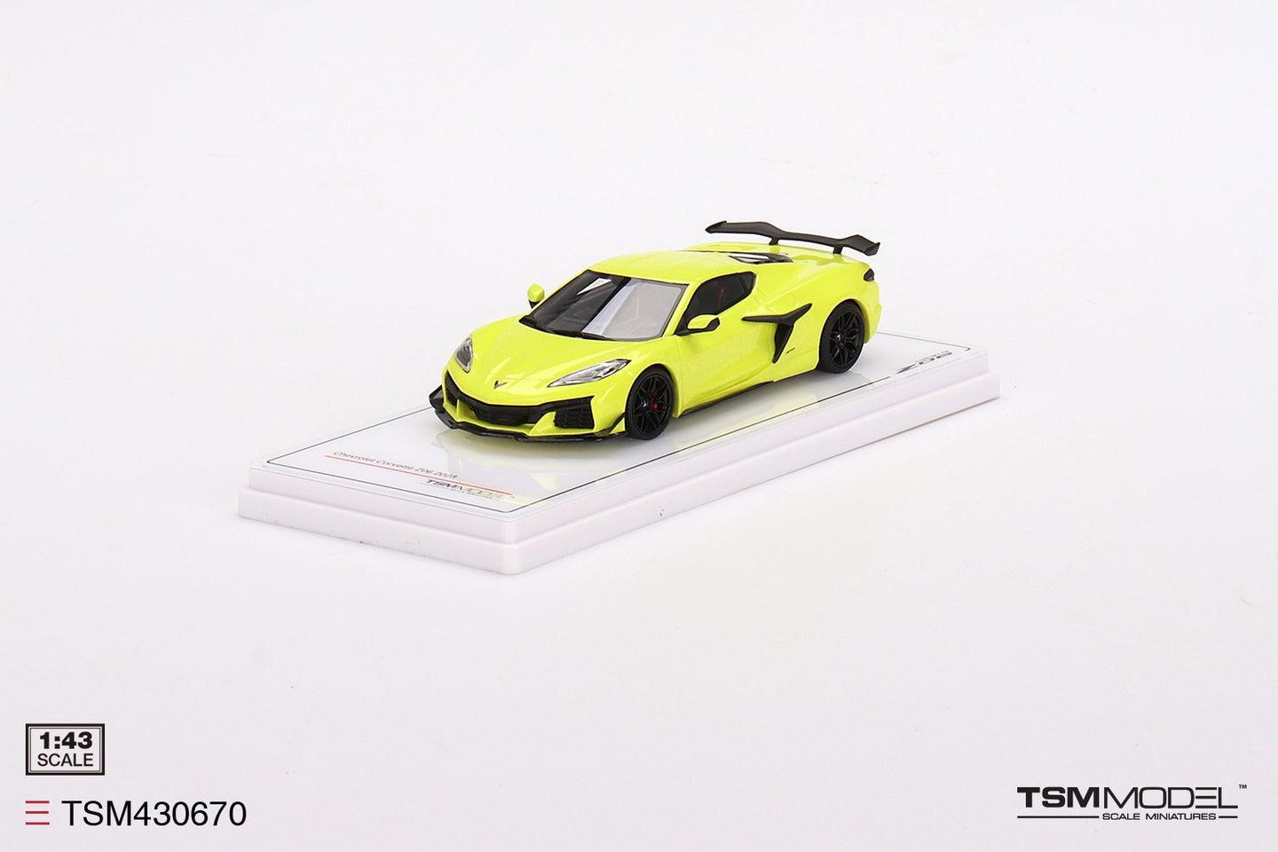 TRUESCALE MINIATURES CHEVROLET CORVETTE Z06 2023 ACCELERATE YELLOW