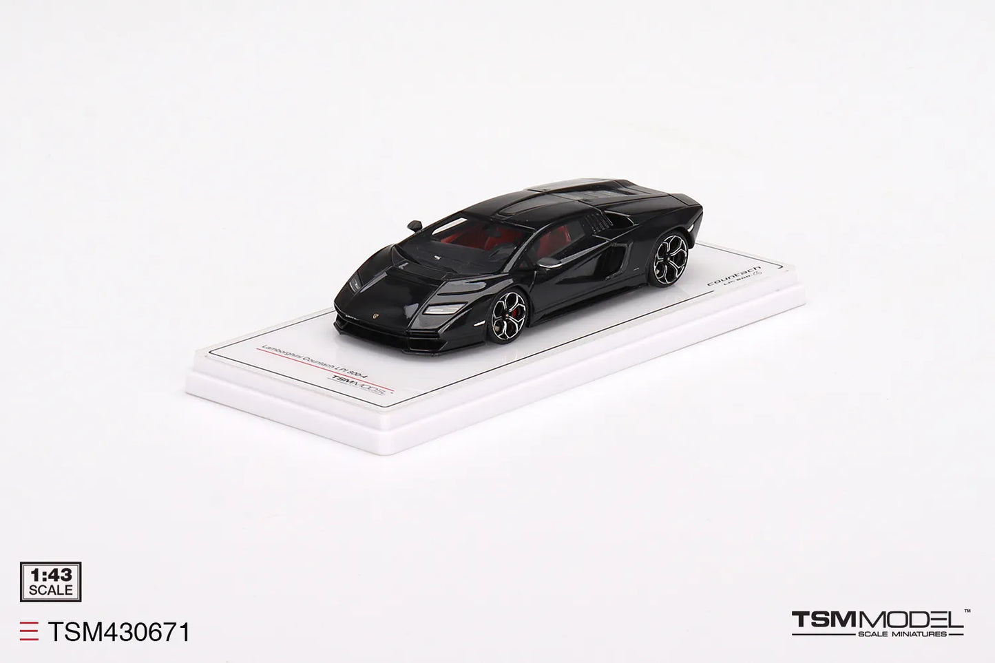 TRUE SCALE MINIATURES LAMBORGHINI COUNTACH LPI 800-4 NERO MAIA (RESIN)