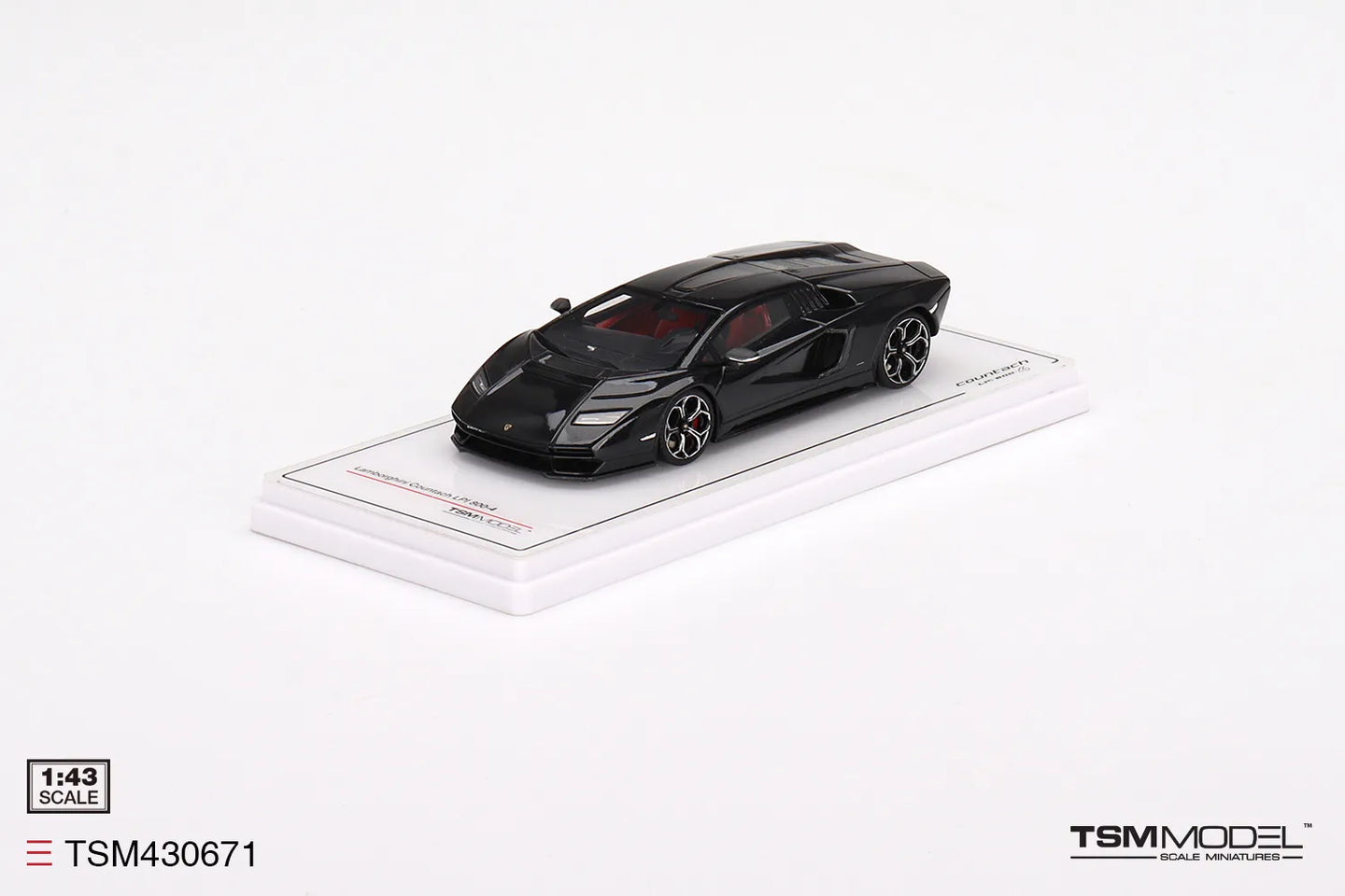 TRUE SCALE MINIATURES LAMBORGHINI COUNTACH LPI 800-4 NERO MAIA (RESIN)