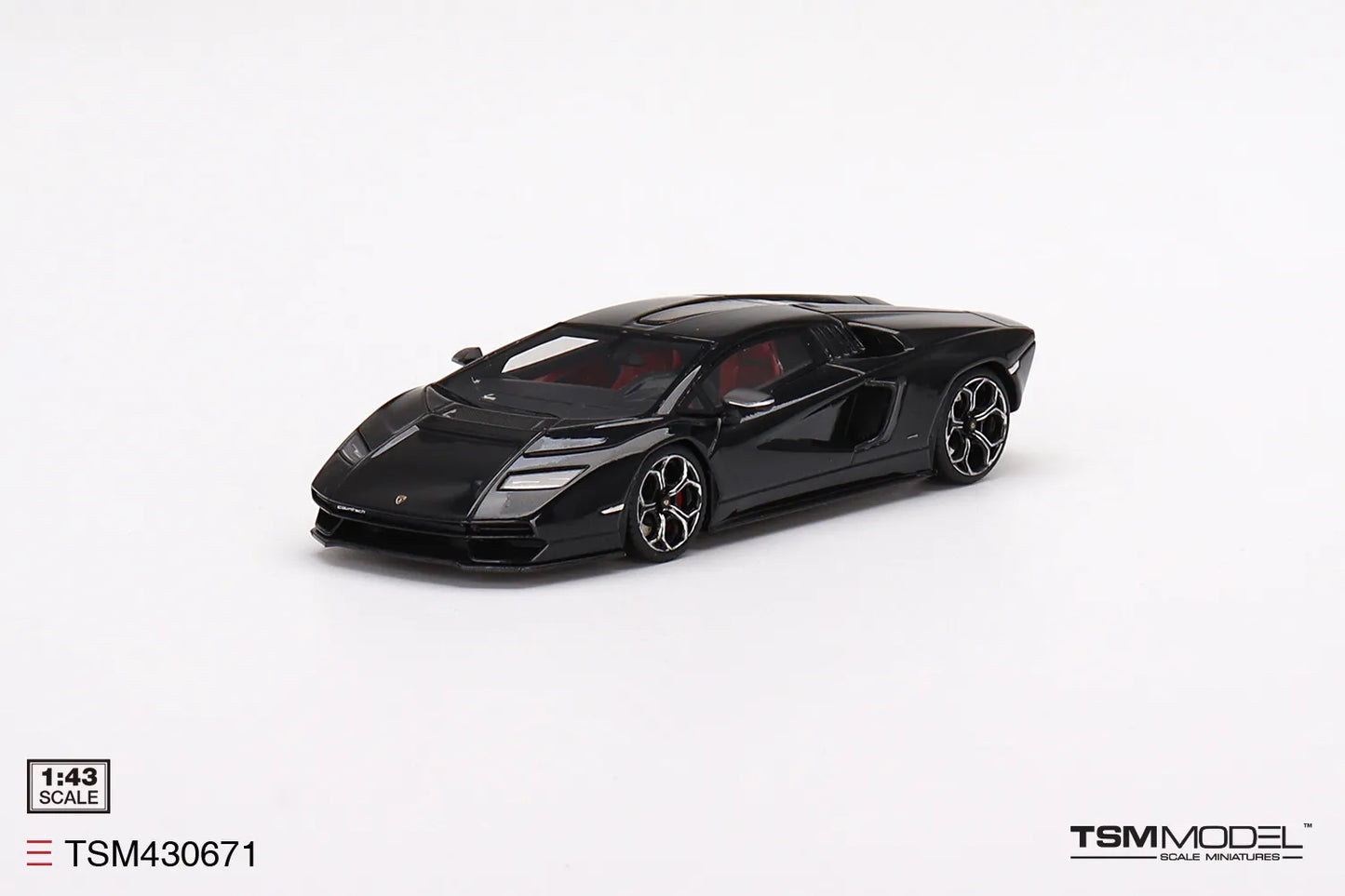 TRUE SCALE MINIATURES LAMBORGHINI COUNTACH LPI 800-4 NERO MAIA (RESIN)
