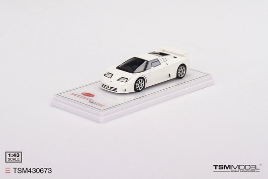 TRUESCALE MINIATURES BUGATTI EB110 SUPER SPORT WHITE MONACO