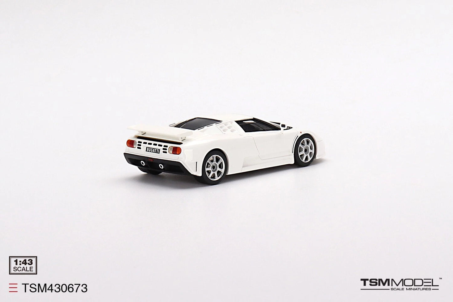 TRUESCALE MINIATURES BUGATTI EB110 SUPER SPORT WHITE MONACO