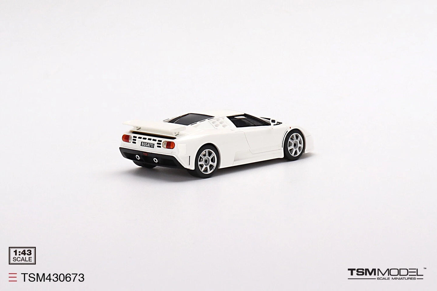 TRUESCALE MINIATURES BUGATTI EB110 SUPER SPORT WHITE MONACO