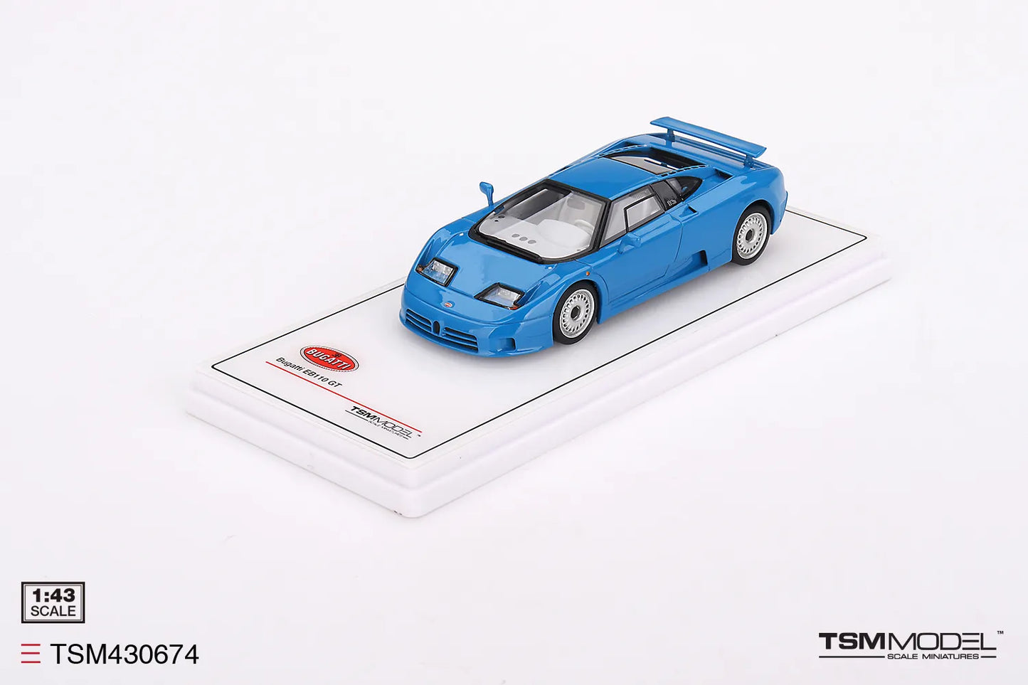 TRUE SCALE MINIATURES BUGATTI EB110 GT BLU BUGATTI (RESIN)