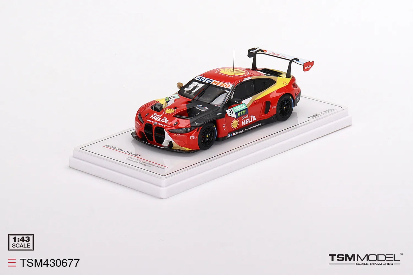 TRUE SCALE MINIATURES BMW M4 GT3 NO.31 SCHUBERT MOTORSPORT 2022 DTM LAUSITZRING WINNER