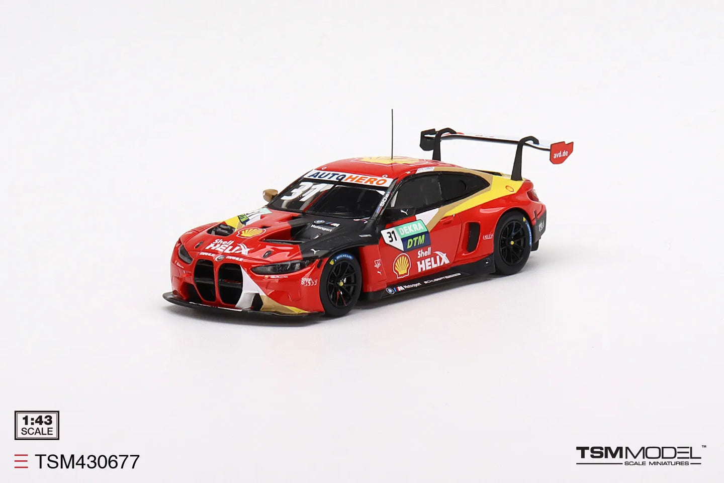 TRUE SCALE MINIATURES BMW M4 GT3 NO.31 SCHUBERT MOTORSPORT 2022 DTM LAUSITZRING WINNER