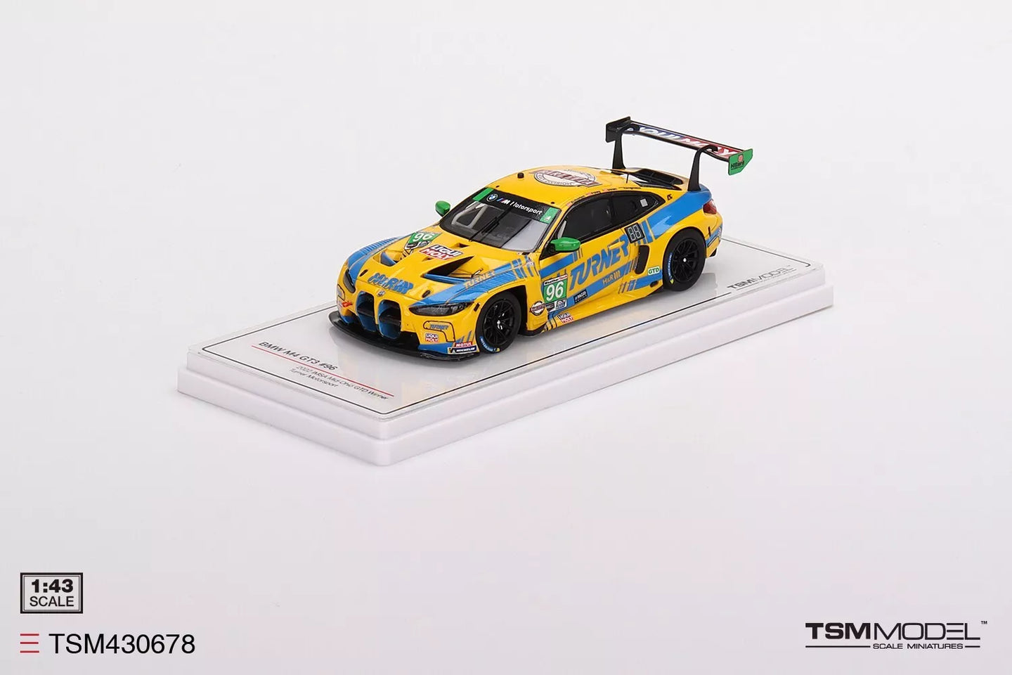 TRUESCALE MINIATURES BMW M4 GT3 NO.96 TURNER MOTORSPORT 2022 IMSA MID-OHIO GTD WINNER
