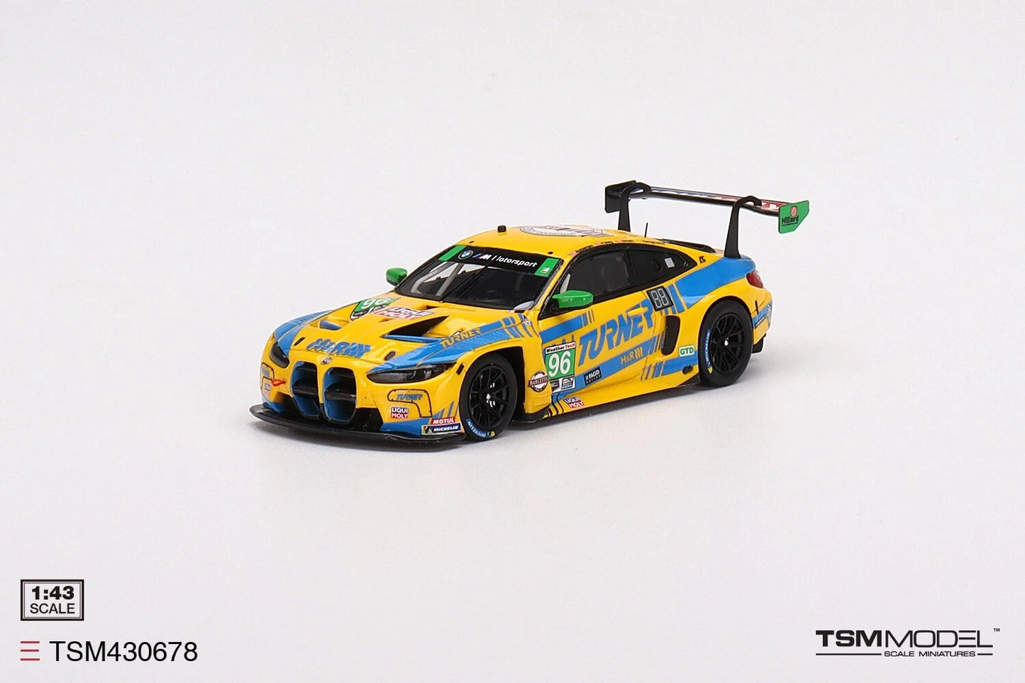 TRUESCALE MINIATURES BMW M4 GT3 NO.96 TURNER MOTORSPORT 2022 IMSA MID-OHIO GTD WINNER