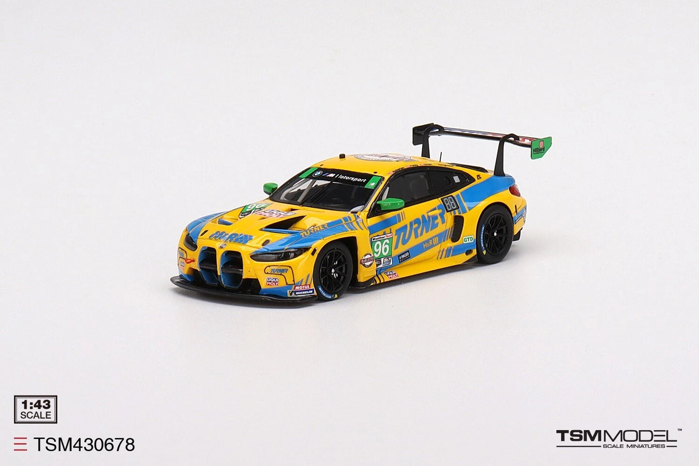 TRUESCALE MINIATURES BMW M4 GT3 NO.96 TURNER MOTORSPORT 2022 IMSA MID-OHIO GTD WINNER