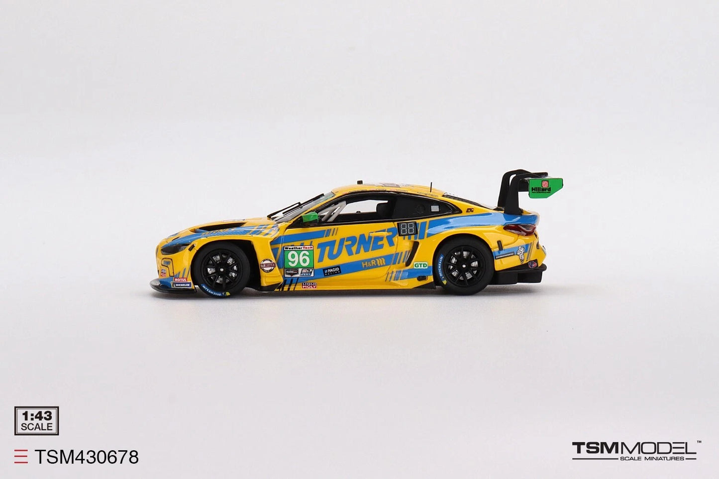 TRUESCALE MINIATURES BMW M4 GT3 NO.96 TURNER MOTORSPORT 2022 IMSA MID-OHIO GTD WINNER