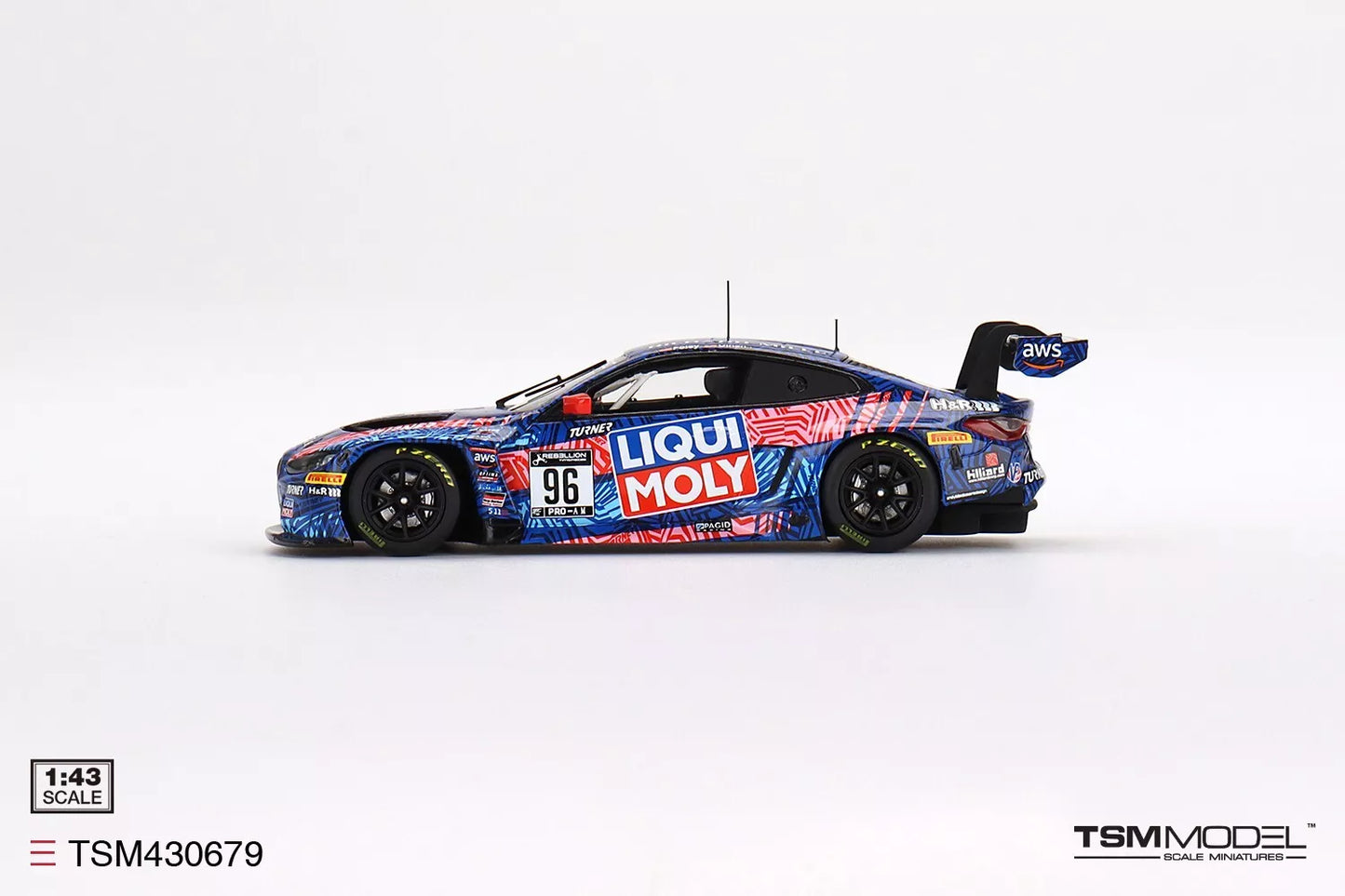 TRUESCALE MINIATURES BMW M4 GT3 NO.96 TURNER MOTORSPORT 2022 GT WORLD CHALLENGE AMERICA WATKINS GLEN PRO WINNER