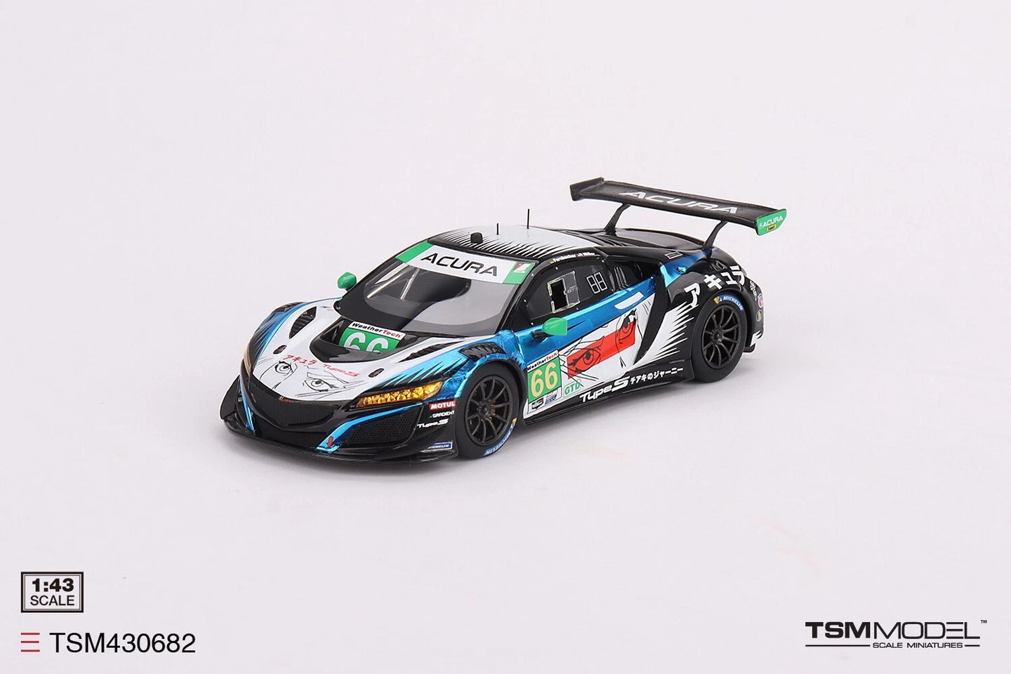 TRUESCALE MINIATURES ACURA NSX GT3 EVO22 NO.66 GRADIENT RACING 2022 IMSA LONG BEACH GP