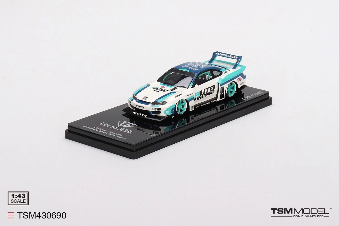 TRUESCALE MINIATURES NISSAN LB-SUPER SILHOUETTE S15 SILVIA AUTO FINESSE (RESIN)