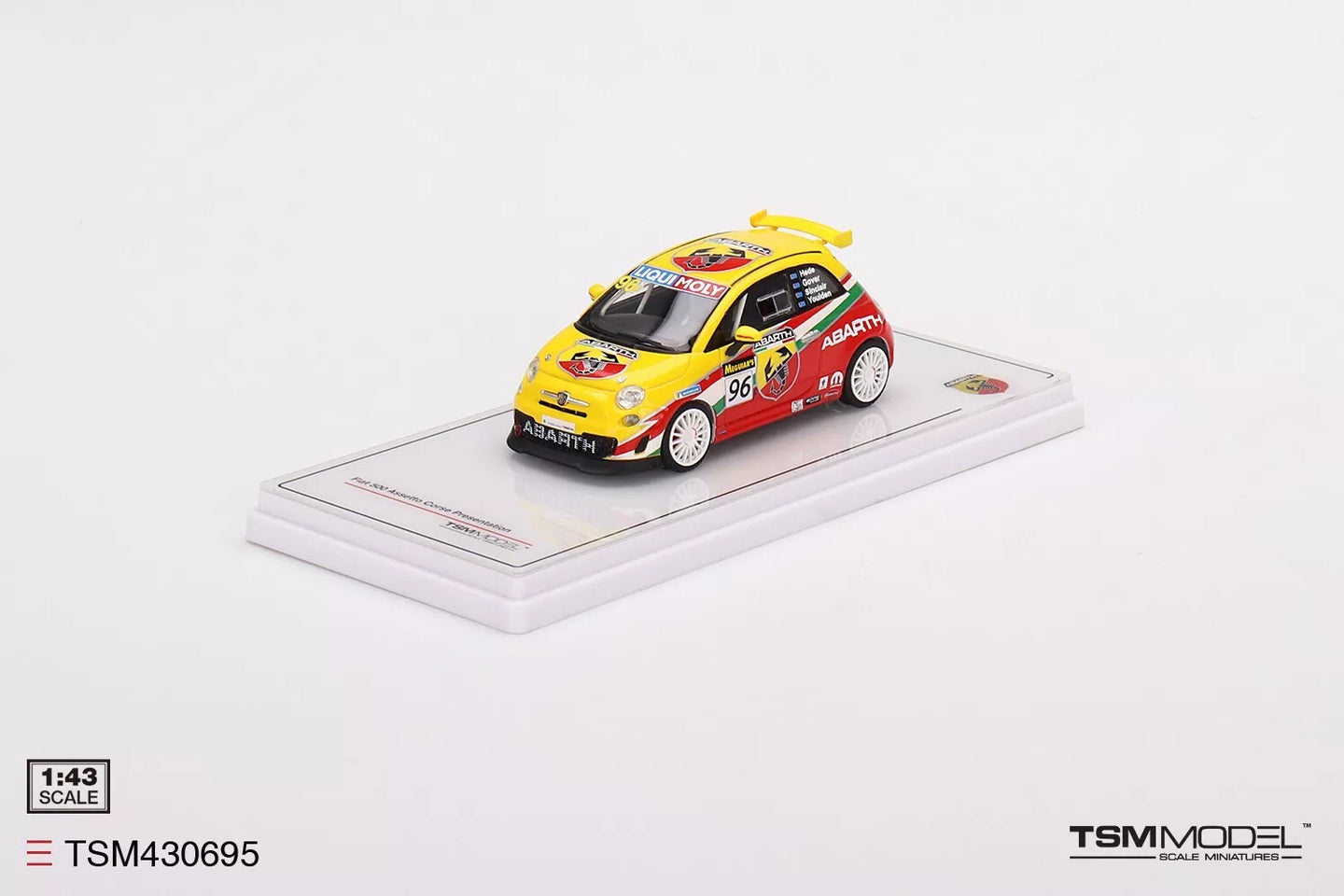 TRUESCALE MINIATURES ABARTH 695 ASSETTO CORSE NO.96 FIAT ABARTH MOTORSPORT 2014 BATHURST 12 HRS CLASS F WINNER