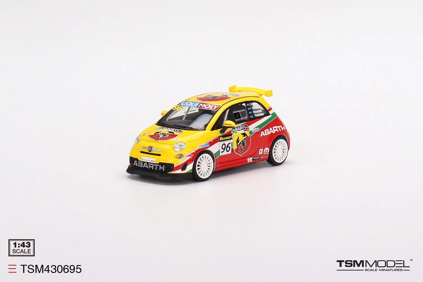TRUESCALE MINIATURES ABARTH 695 ASSETTO CORSE NO.96 FIAT ABARTH MOTORSPORT 2014 BATHURST 12 HRS CLASS F WINNER