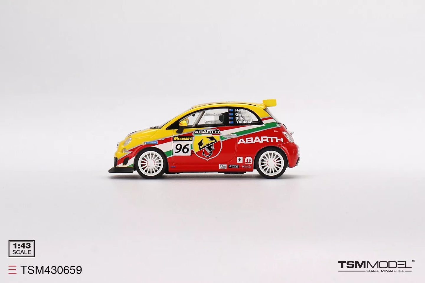 TRUESCALE MINIATURES ABARTH 695 ASSETTO CORSE NO.96 FIAT ABARTH MOTORSPORT 2014 BATHURST 12 HRS CLASS F WINNER