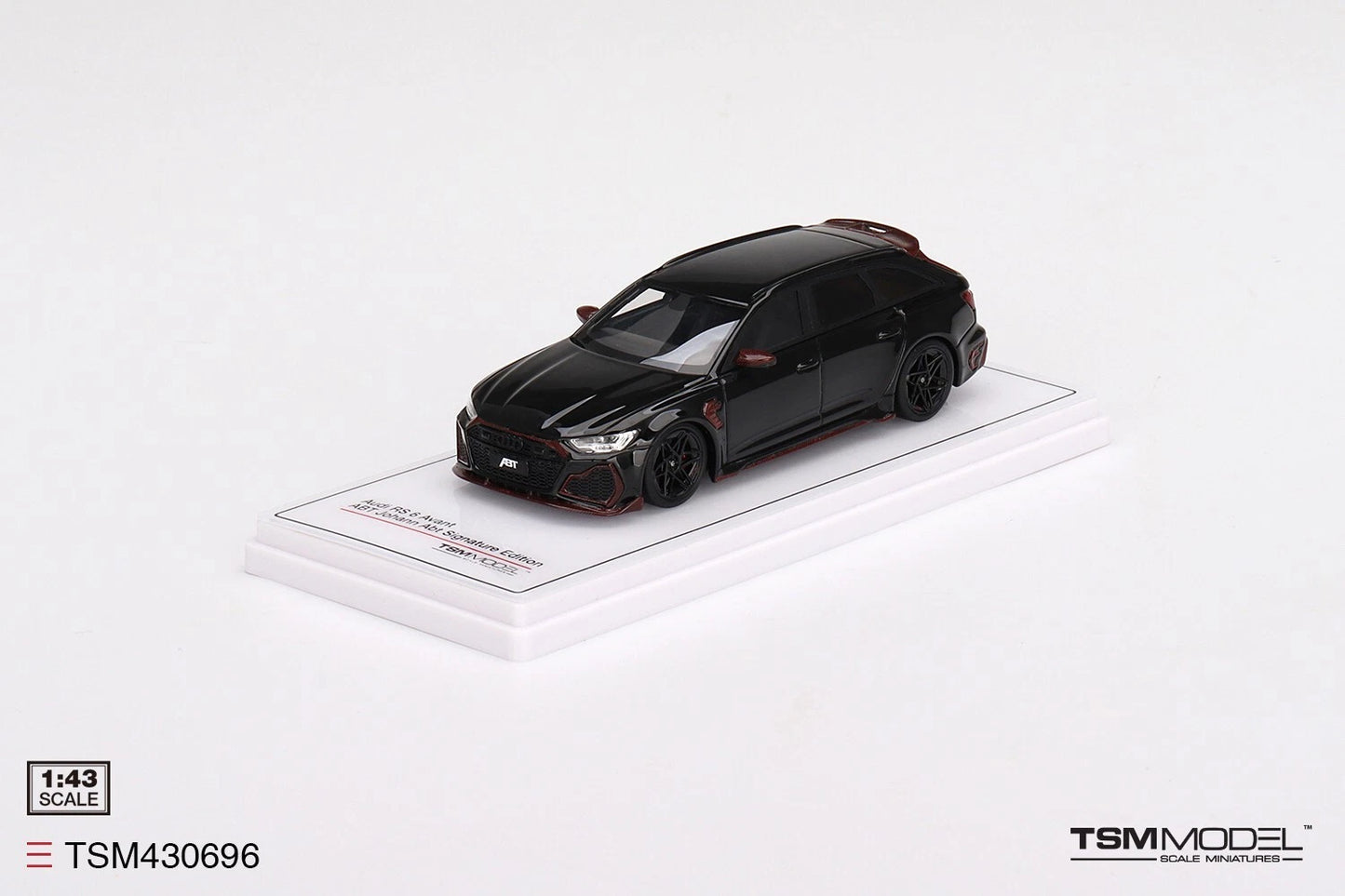 TRUESCALE MINIATURES AUDI RS 6 AVANT ABT JOHANN ABT SIGNATURE EDITION BLACK