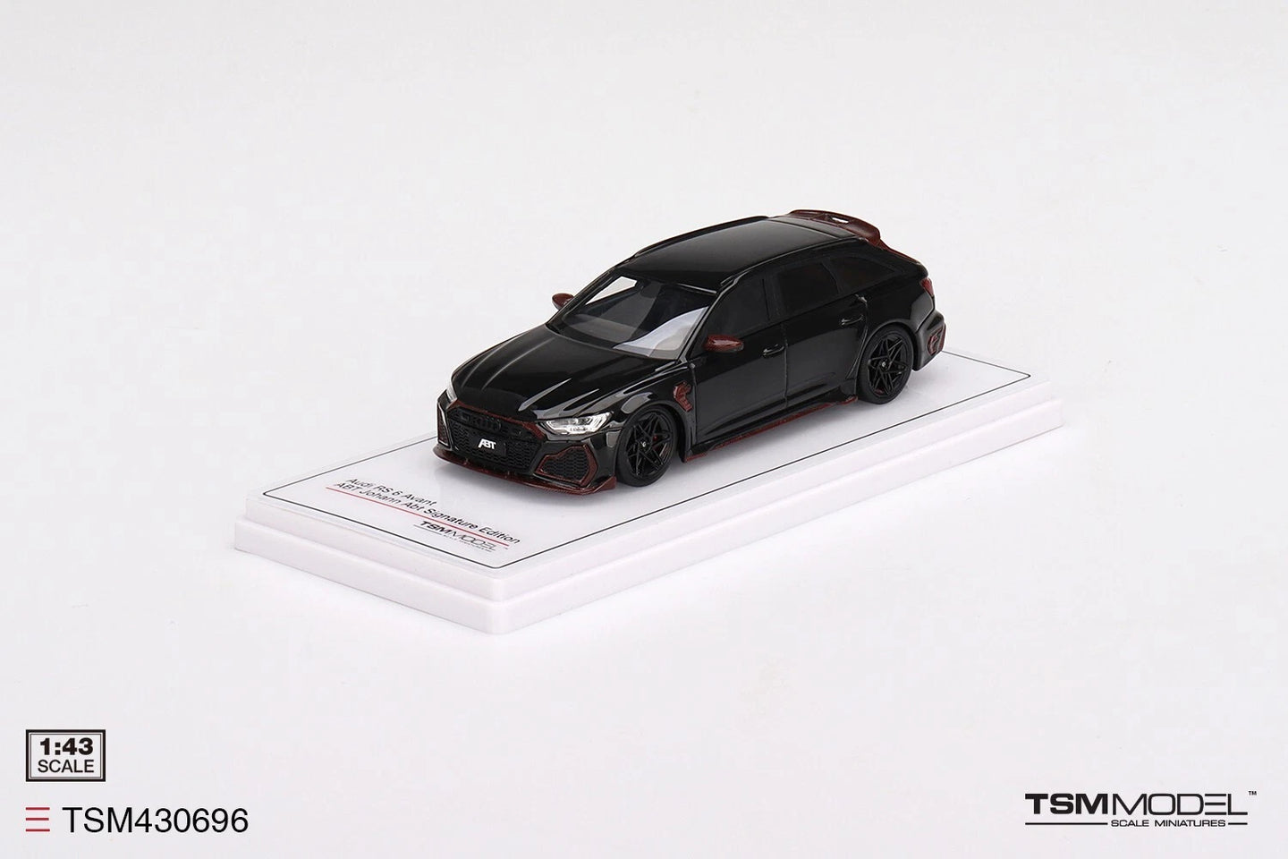 TRUESCALE MINIATURES AUDI RS 6 AVANT ABT JOHANN ABT SIGNATURE EDITION BLACK