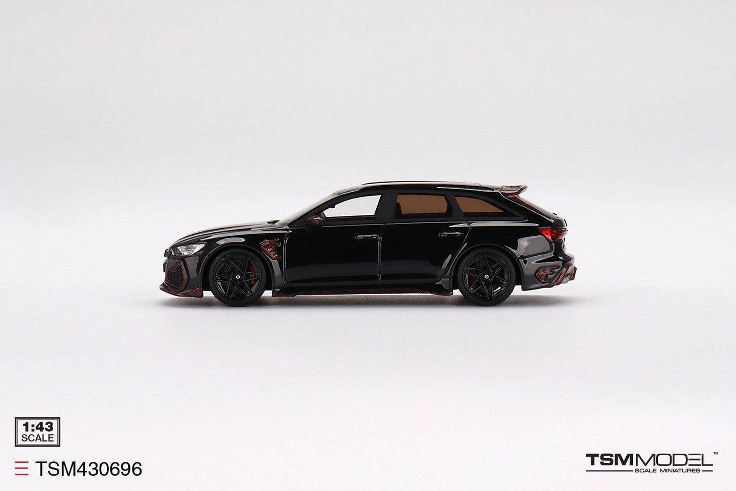 TRUESCALE MINIATURES AUDI RS 6 AVANT ABT JOHANN ABT SIGNATURE EDITION BLACK