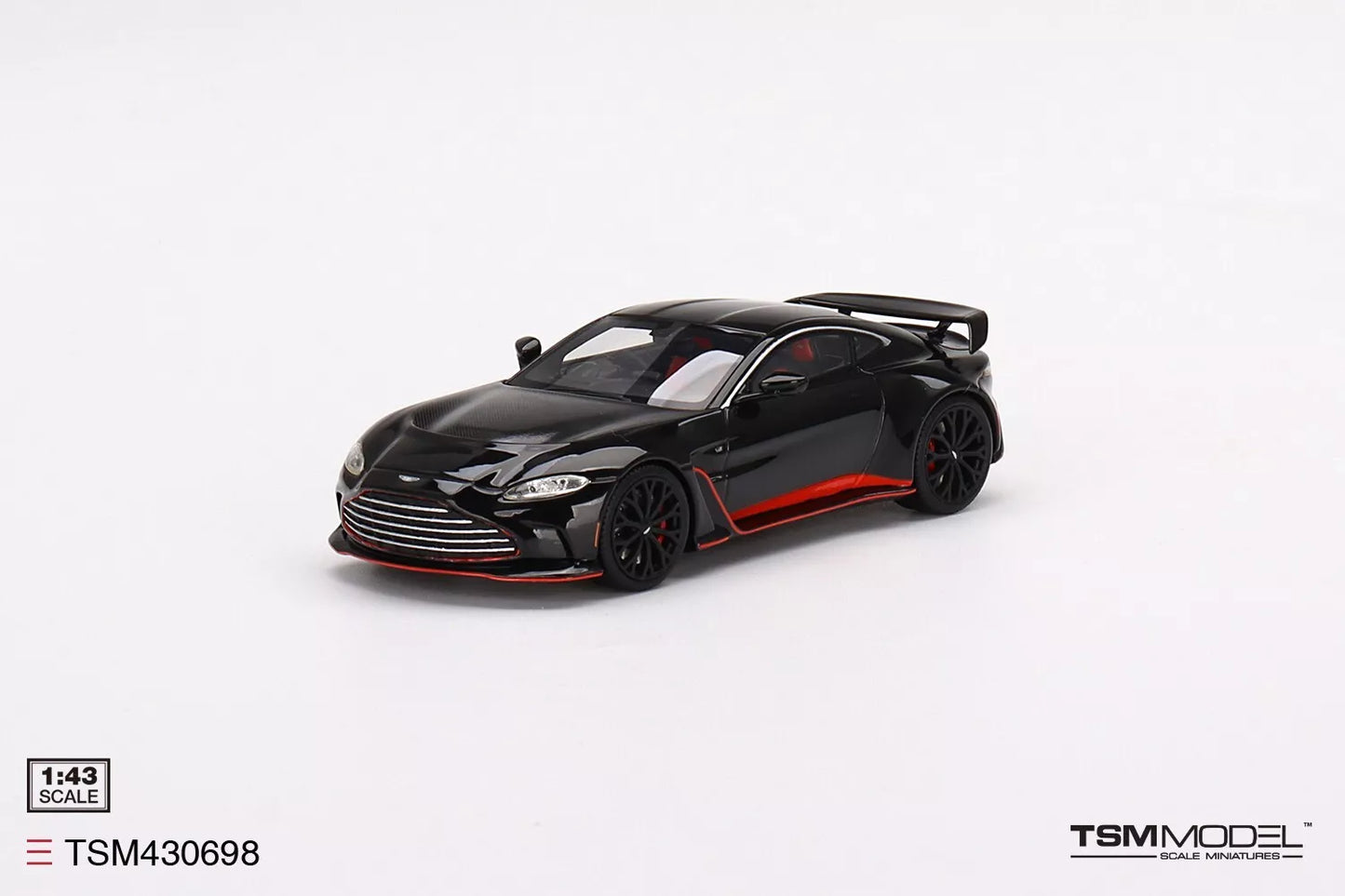TRUESCALE MINIATURES ASTON MARTIN V12 VANTAGE JET BLACK (RESIN)