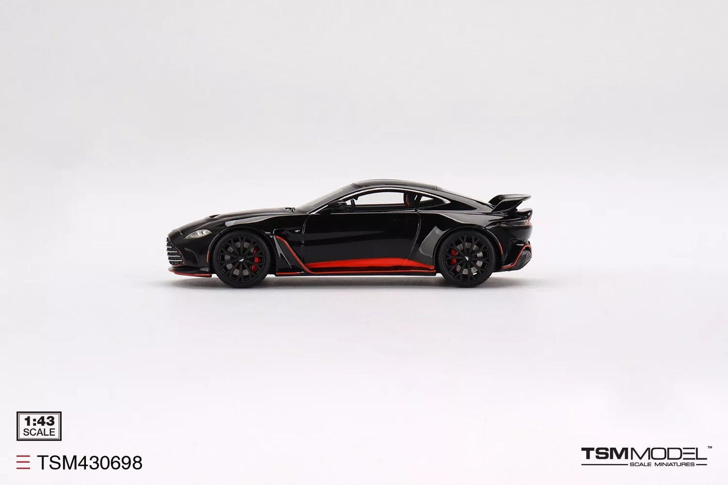TRUESCALE MINIATURES ASTON MARTIN V12 VANTAGE JET BLACK (RESIN)
