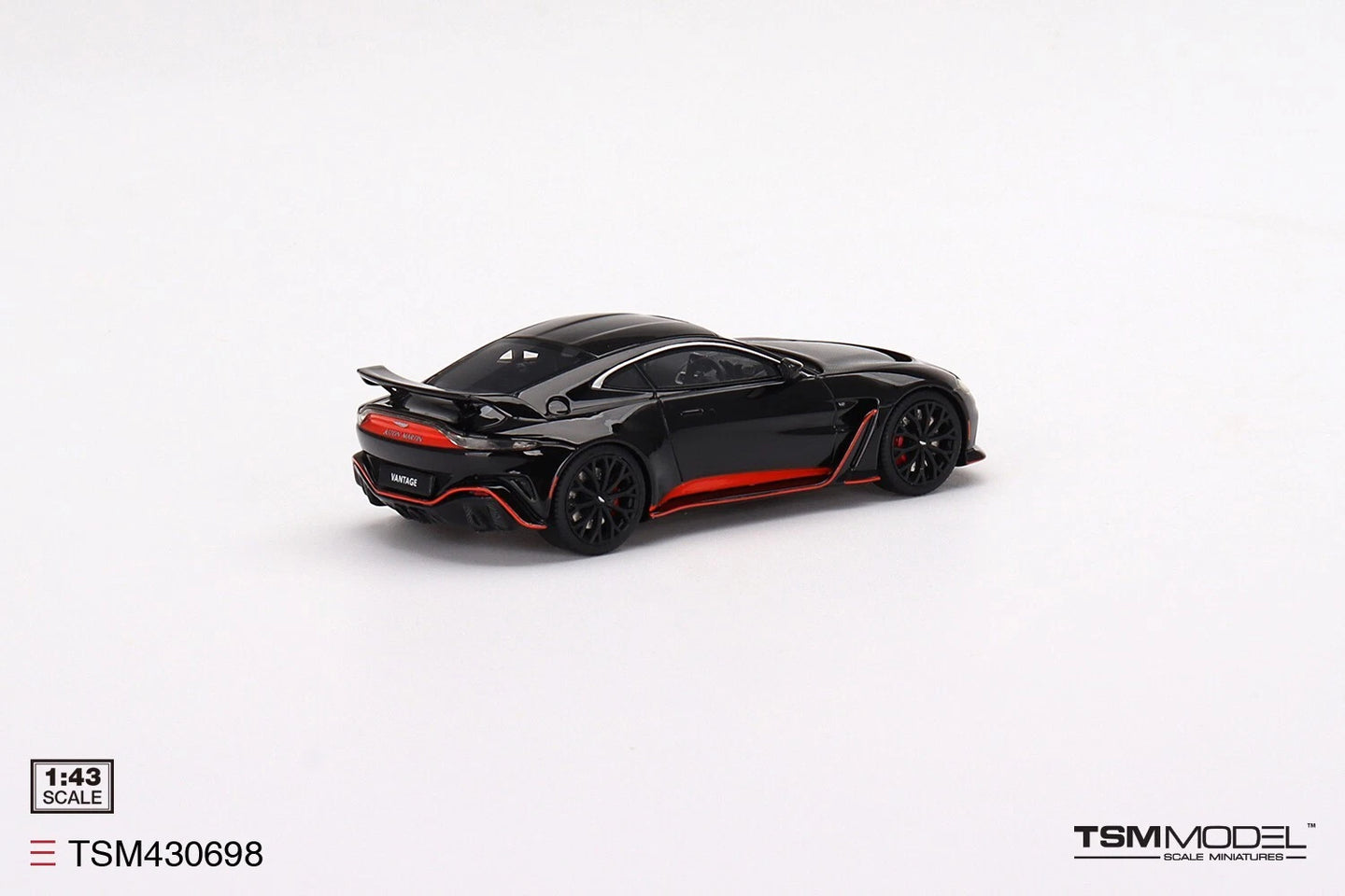 TRUESCALE MINIATURES ASTON MARTIN V12 VANTAGE JET BLACK (RESIN)