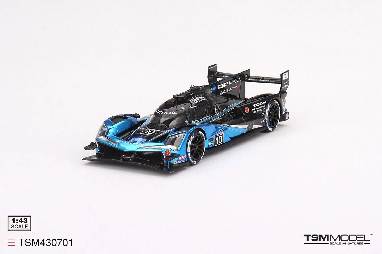 TRUE SCALE MINIATURES ACURA ARX-06 GTP NO.10 KONICA MINOLTA ACURA 2023 IMSA DAYTONA 24 HRS 2ND PLACE