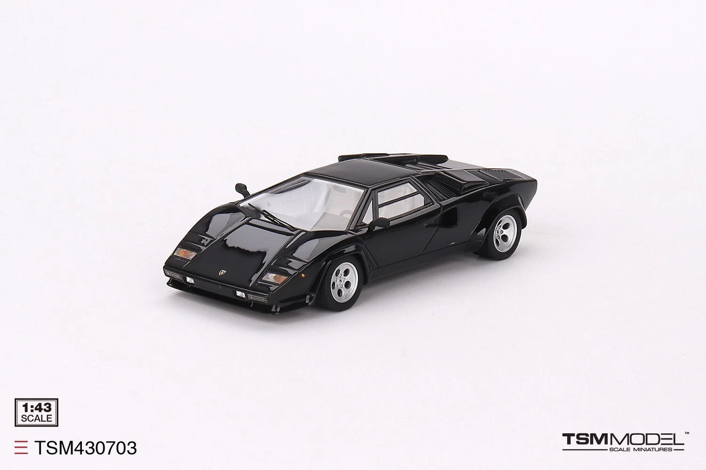 TRUESCALE MINIATURES LAMBORGHINI COUNTACH 5000S BLACK