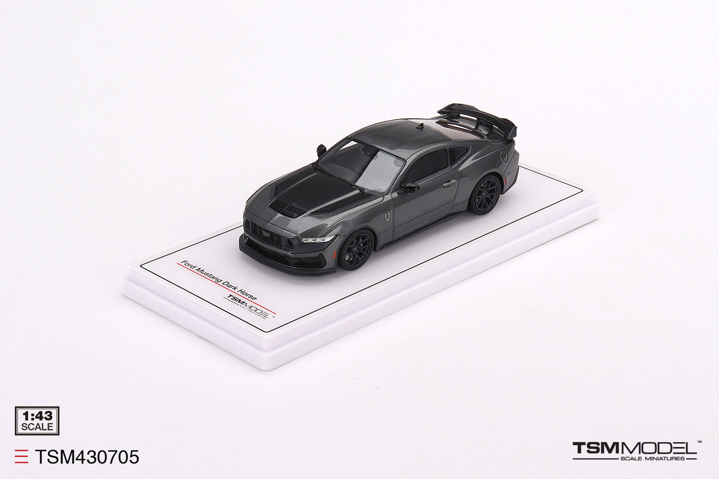TRUESCALE MINIATURES FORD MUSTANG DARK HORSE 2024 CARBONIZED GREY