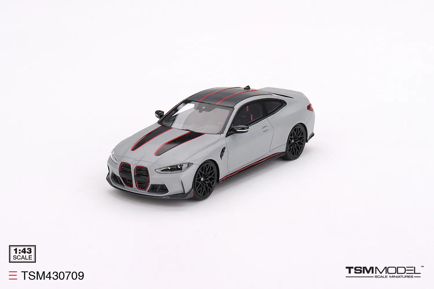 TRUE SCALE MINIATURES BMW M4 CSL FROZEN BROOKLYN GREY METALLIC (RESIN)