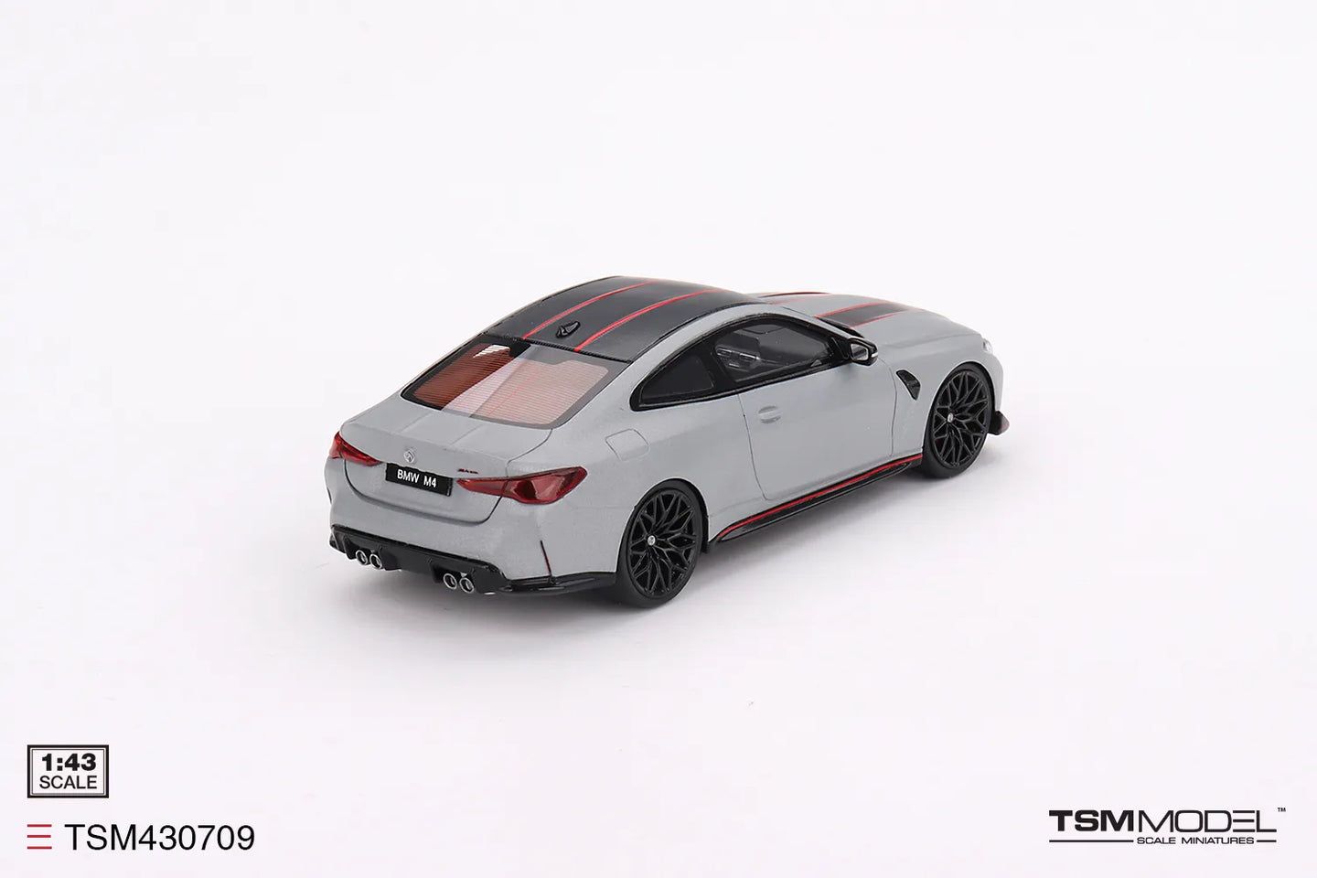 TRUE SCALE MINIATURES BMW M4 CSL FROZEN BROOKLYN GREY METALLIC (RESIN)