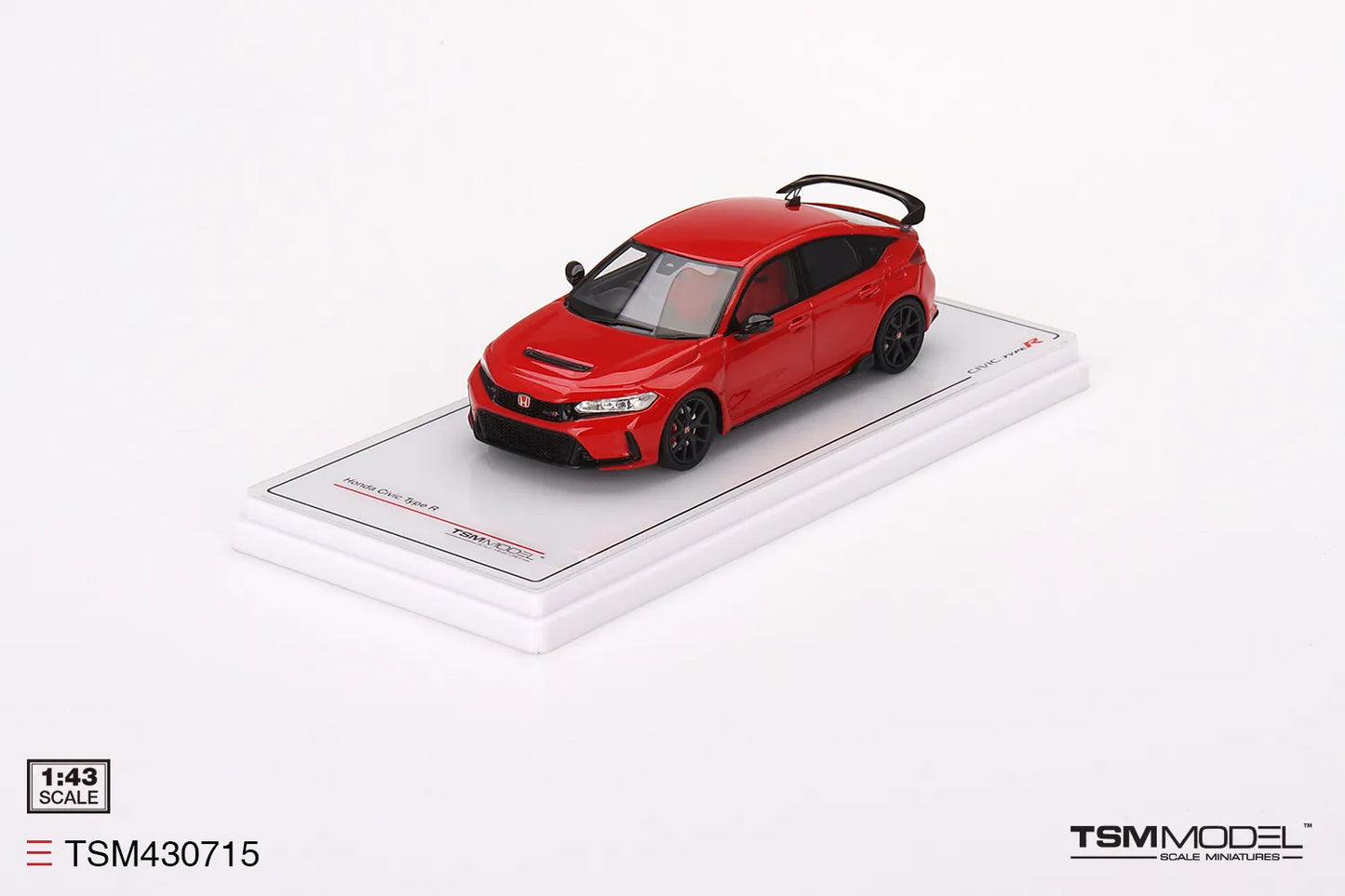 TRUE SCALE MINIATURES HONDA CIVIC TYPE R RALLYE RED (RHD) 2023 (RESIN)