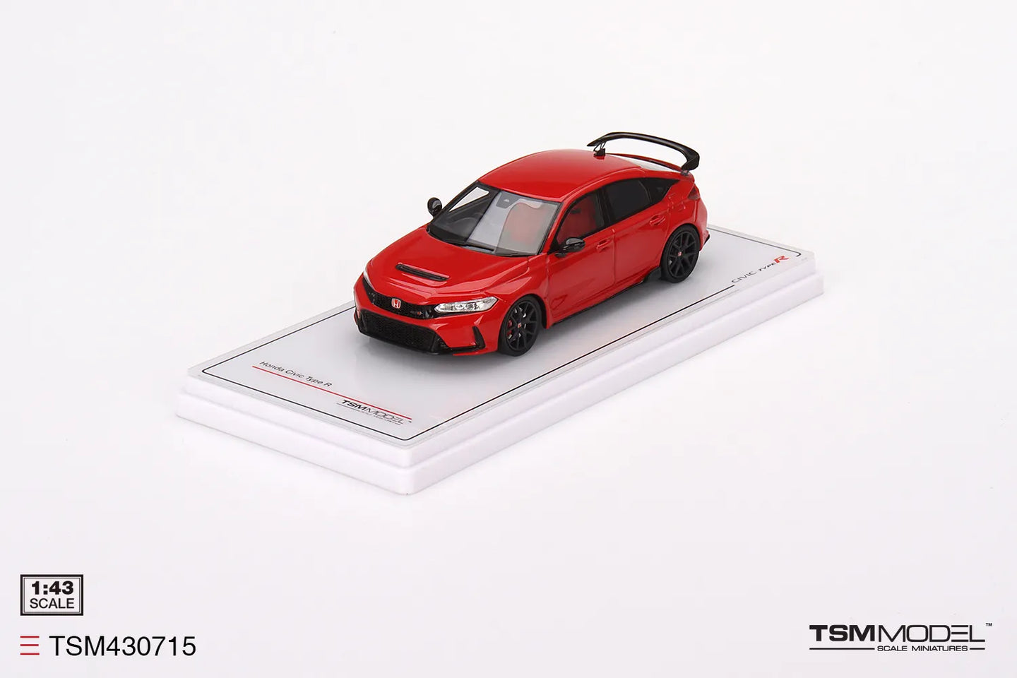 TRUE SCALE MINIATURES HONDA CIVIC TYPE R RALLYE RED (RHD) 2023 (RESIN)