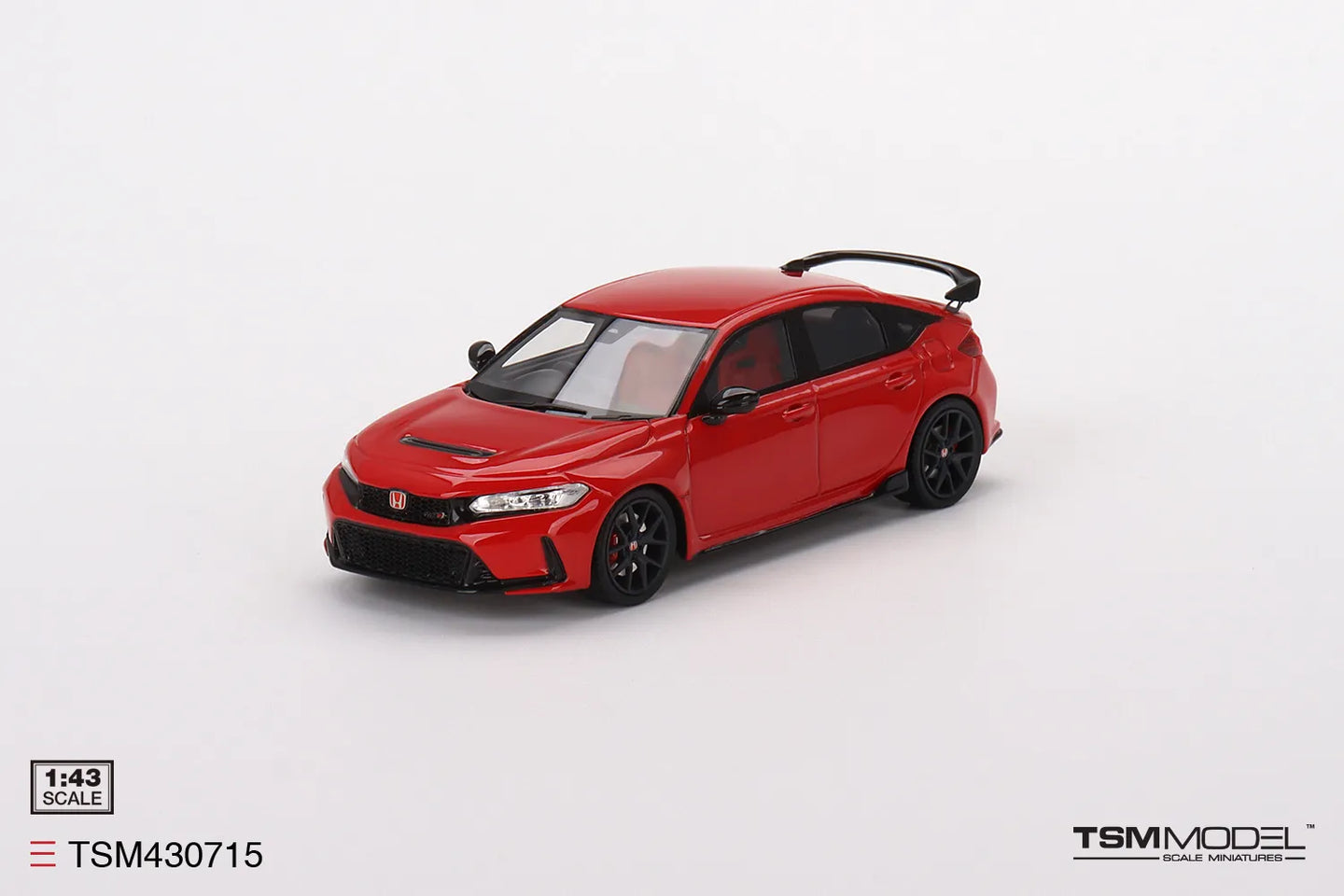 TRUE SCALE MINIATURES HONDA CIVIC TYPE R RALLYE RED (RHD) 2023 (RESIN)