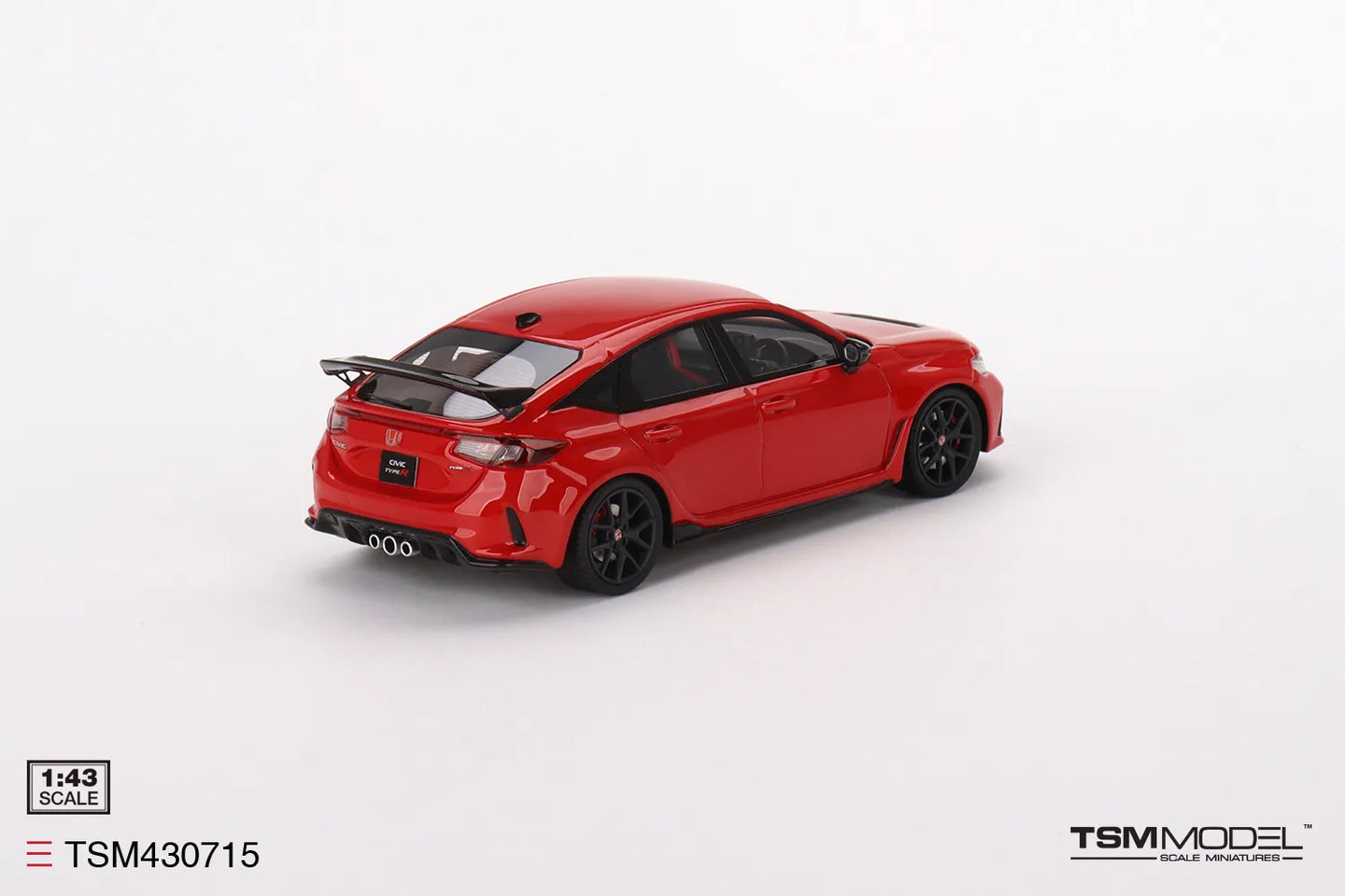 TRUE SCALE MINIATURES HONDA CIVIC TYPE R RALLYE RED (RHD) 2023 (RESIN)