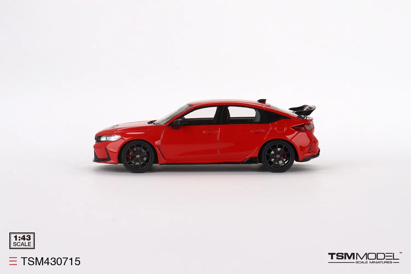 TRUE SCALE MINIATURES HONDA CIVIC TYPE R RALLYE RED (RHD) 2023 (RESIN)