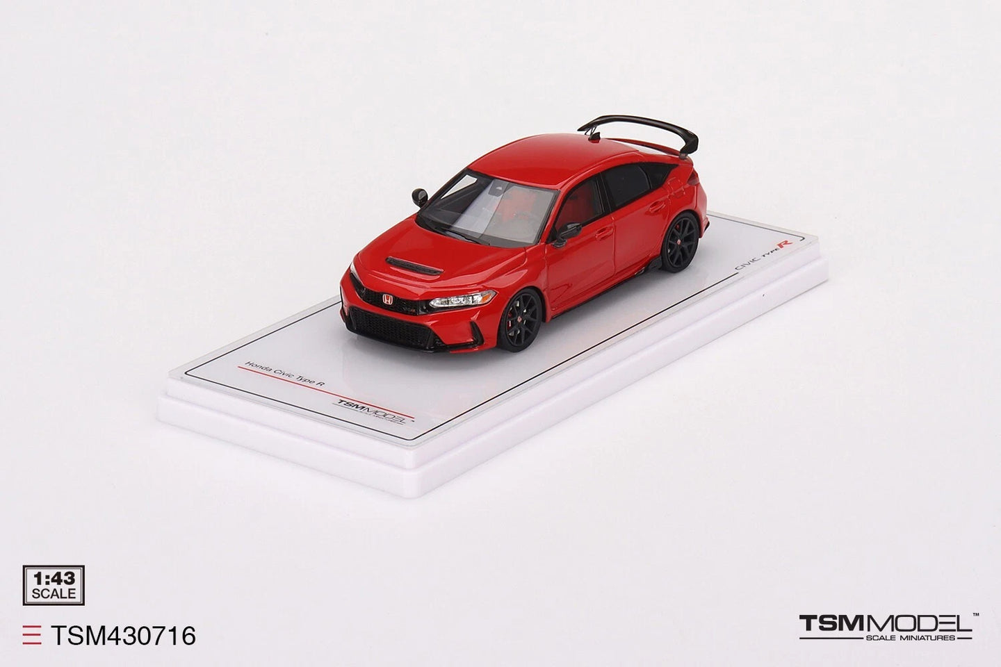 TRUESCALE MINIATURES HONDA CIVIC TYPE R RALLYE RED (LHD) 2023 (RESIN)
